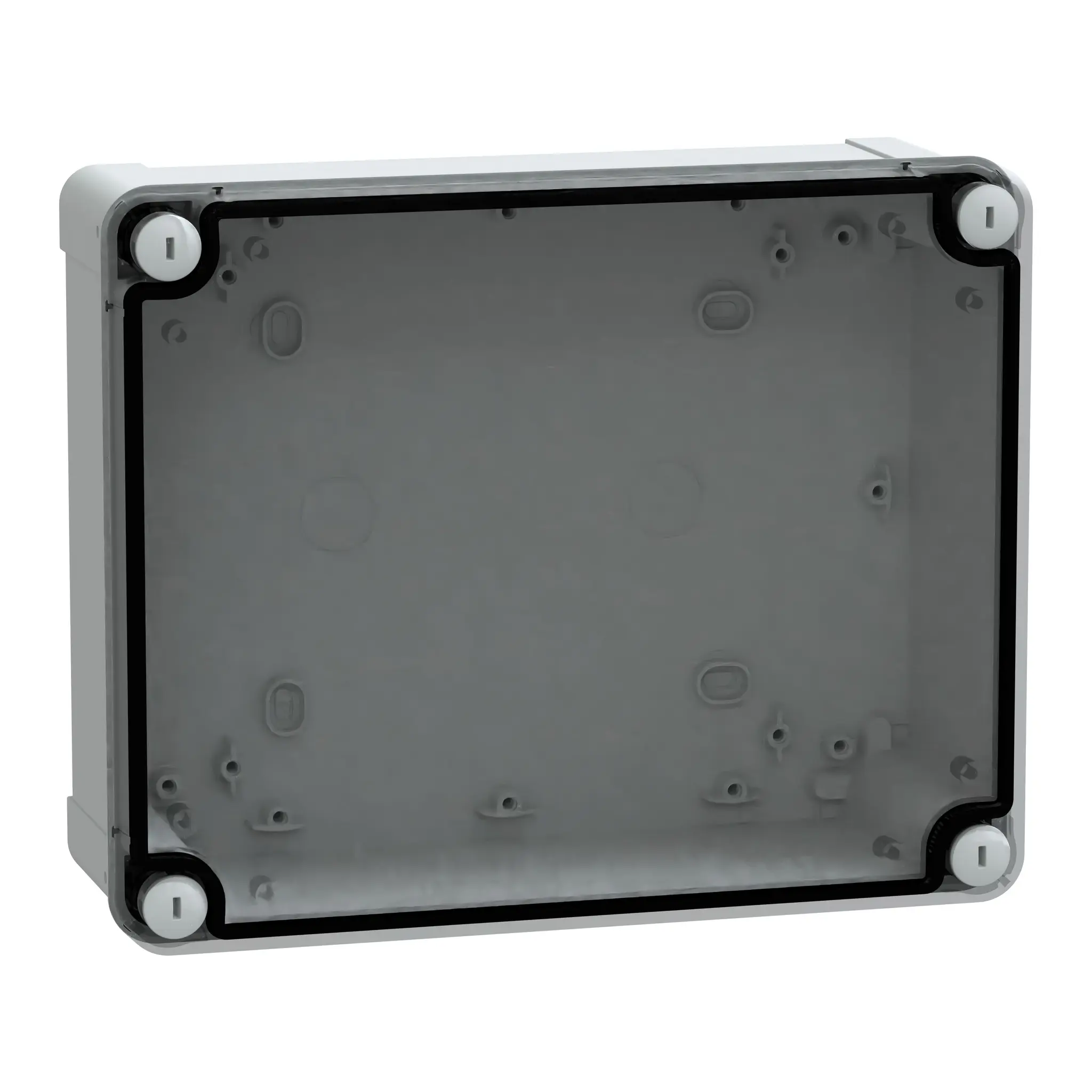 Produktfoto 1 von Schneider Electric NSYTBS; Universalgehäuse; Kunststoff; Hellgrau Geflanscht; IK07 IP66 Breite 194 mm Höhe 214 mm Länge