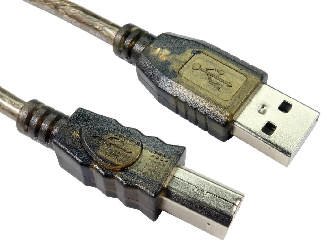 Produktfoto 1 von RS PRO USB-Kabel, USBA / USB B, 15m USB 2.0 Transparent