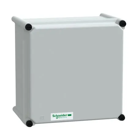 Produktfoto 1 von Schneider Electric PanelSeT; Universalgehäuse; GF Polyester; Grau; IK09 IP66 Breite 270 mm Höhe 270 mm Länge 180 mm