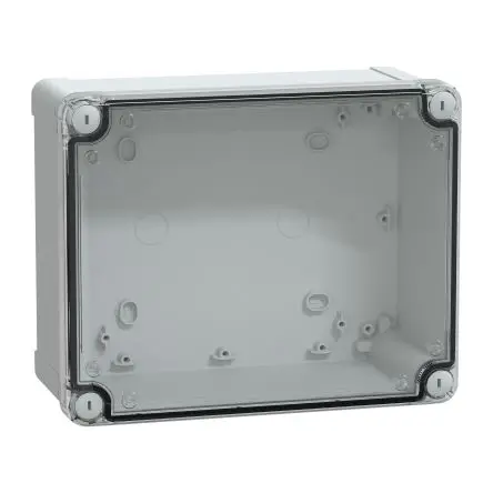 Produktfoto 1 von Schneider Electric PanelSeT; Universalgehäuse; Polycarbonat; Hellgrau; IK08 IP66 Breite 175 mm Höhe 225 mm Länge 100 mm