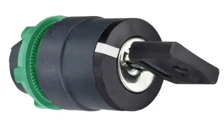 Produktfoto 1 von Schneider Electric Harmony Schlüsselschalterkopf 22 mm 2 Positionen 8D1 Rastend IP67, IP69K