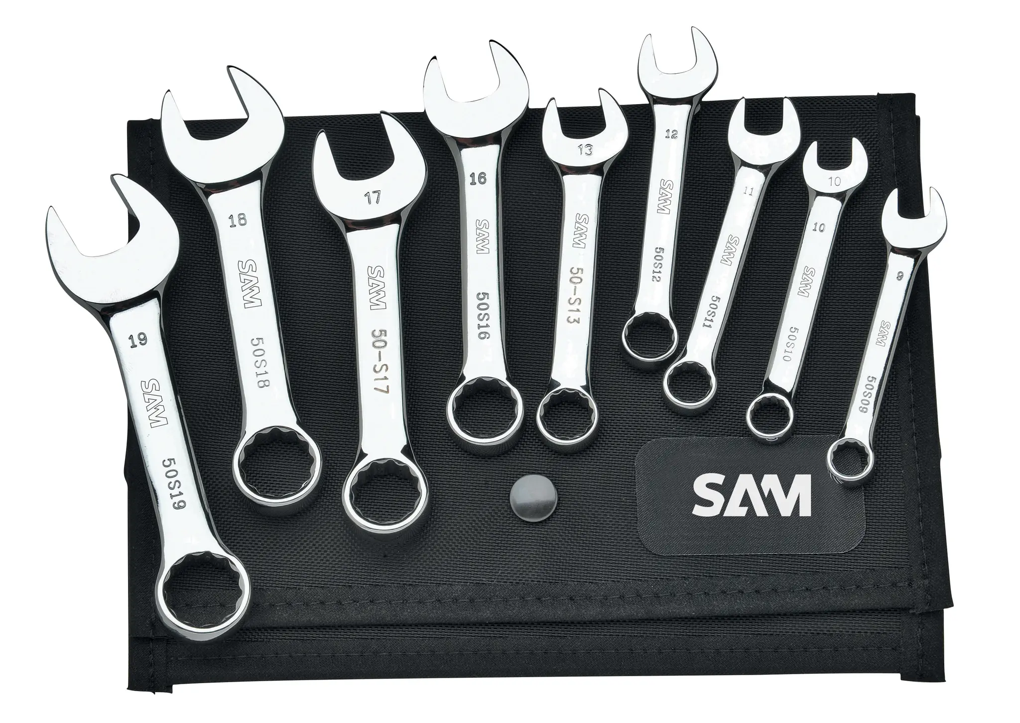 Produktfoto 1 von SAM Pfeifenkopfschlüssel-Satz Ringschlüssel, 9-teilig 8 To 19 mm
