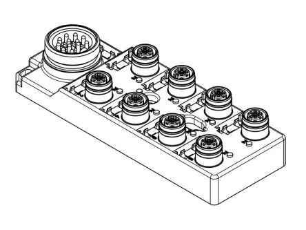 Produktfoto 1 von Brad from Molex 120119 Sensor-Box 8 Anschlüsse