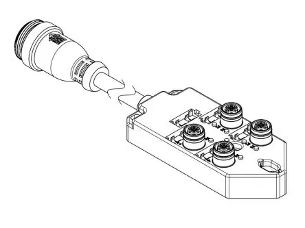 Produktfoto 1 von Brad from Molex 120119 Sensor-Box 4 Anschlüsse, 10 m