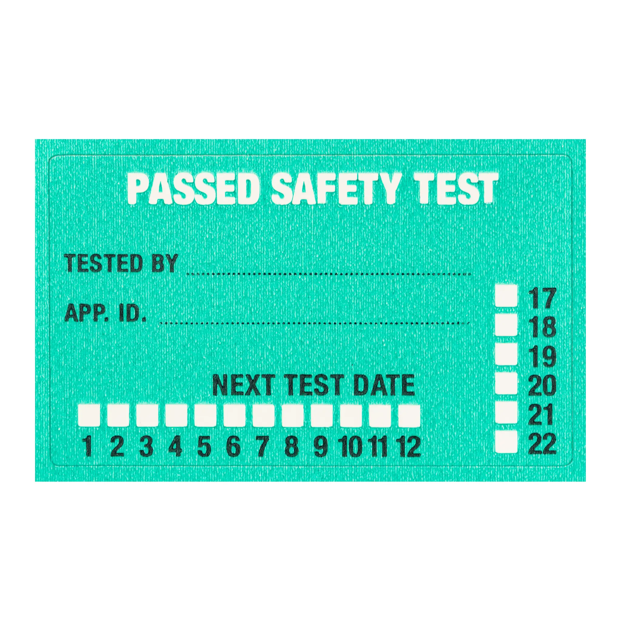 Produktfoto 1 von Fluke 500 Per Pack Papier Sicherheitszeichen, Englisch, Weiß, PASS Label for Appliances