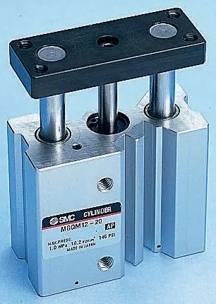 Produktfoto 1 von SMC MGQ M5 x 0,8 Pneumatik-Führungszylinder doppeltwirkend, Bohrung Ø 16mm / Hub 20mm bis 1 MPa