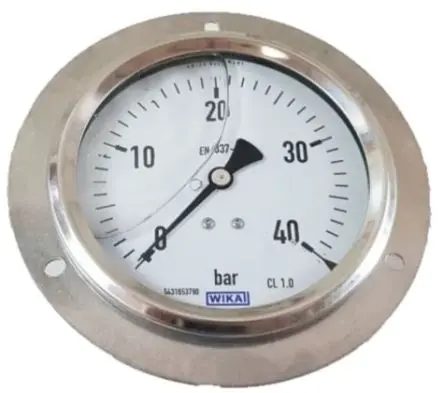 Produktfoto 1 von WIKA MNPT 213.53.100 Manometer 100 mm 0 bar → 40 bar Edelstahl Gehäuse G 1/2