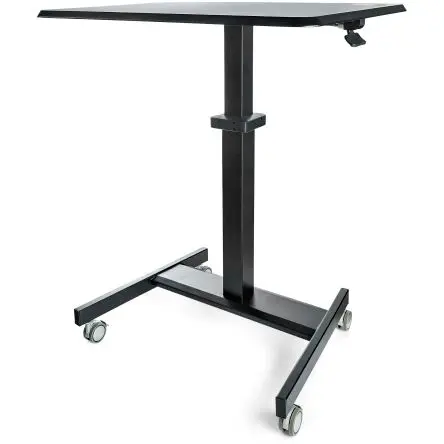 Produktfoto 1 von StarTech.com Sitzen/Stehen PC-Workstation Schwarz mit Rädern, B 600mm H 1145 mm T 800 mm aus Stahl