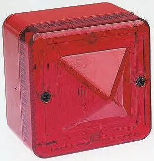Produktfoto 1 von e2s L101X Xenon Filament/Warnsummer Signalleuchte 230V ac/dc Rot Wand, Decke, Ø 86.4 mm x 83 mm IP66