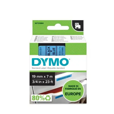 Produktfoto 1 von Dymo Beschriftungsband Schwarz für Dymo 360, Dymo 420P, Dymo 500TS, Dymo 450 DUO, Dymo, mobiles Etikettiergerät auf Blau