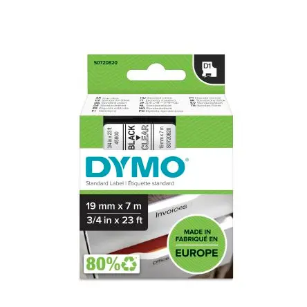 Produktfoto 1 von Dymo Beschriftungsband Schwarz für Dymo 500TS, Dymo 450 DUO, Dymo 420P, Dymo, mobiles Etikettiergerät, Dymo 360 auf