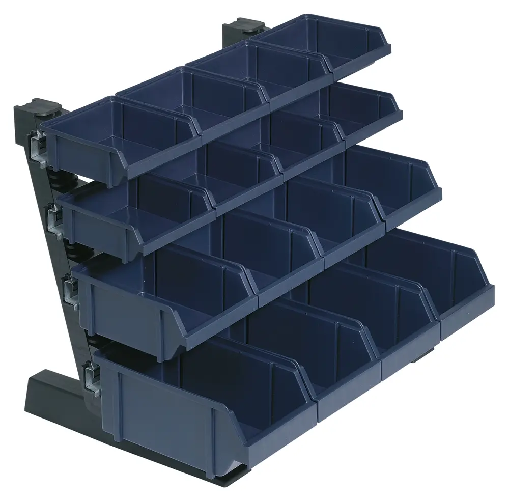 Produktfoto 1 von Raaco Lagerbehälter Tragbar Blau, Grau Polypropylen, 388 mm x 500 mm x 360 mm