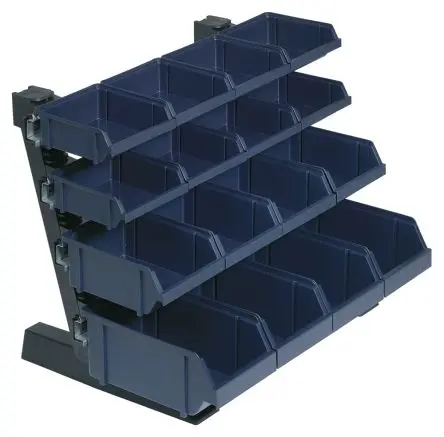 Produktfoto 1 von Raaco Lagerbehälter Tragbar Blau, Grau Polypropylen, 388 mm x 500 mm x 360 mm
