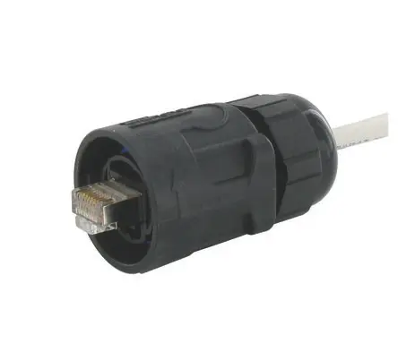 Amphenol Socapex RJFRB Stecker Cat5e RJ45-Steckverbinder, 1-Port 8-polig Ungeschirmt Kabel gewinkelt