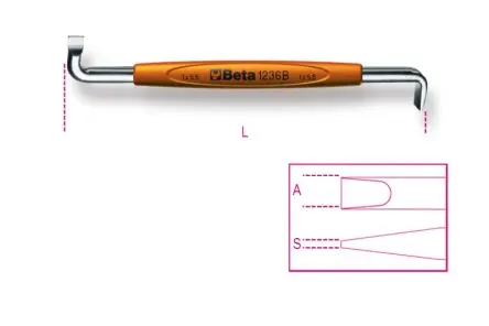 Produktfoto 1 von BETA 4 mm Winkel Schraubendreher, 100mm / Klinge 4 mm