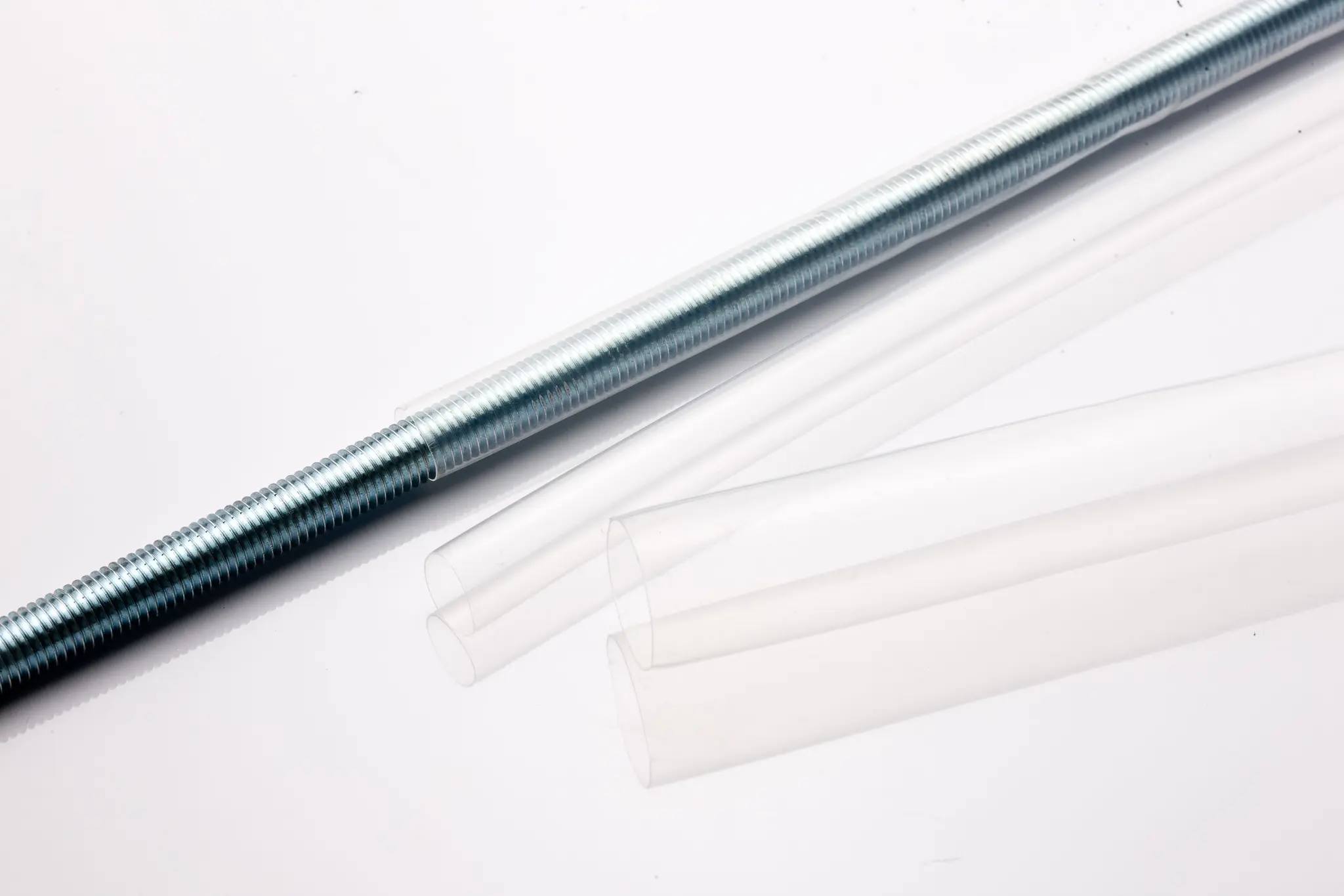 Produktfoto 1 von RS PRO KYNAR Wärmeschrumpfschlauch, Polyvinylfluorid Klar, Ø 4.8 mm Schrumpfrate 2:1, Länge 1.2m