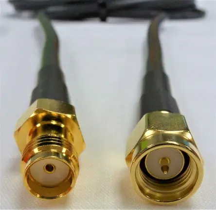 Produktfoto 1 von Mobilemark CA197/195 Koaxialkabel Buchse, 50 Ω Stecker, 5 m, SMA / SMA, Schwarz
