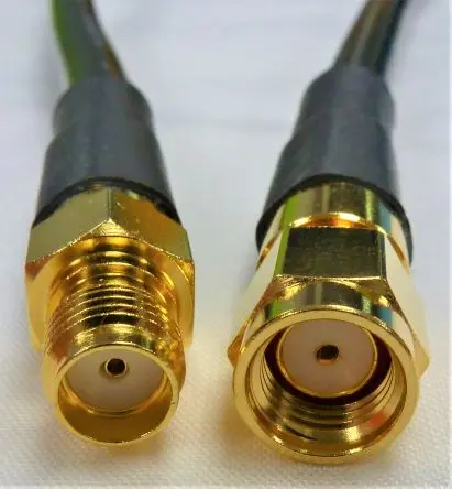 Produktfoto 1 von Mobilemark CA197/240 Koaxialkabel Buchse, 50 Ω Stecker, 5 m, SMA / RP SMA, Schwarz