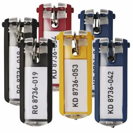 Produktfoto 1 von Durable Schlüsselanhänger Kunstoff Schlüsselring, 6 Per Pack