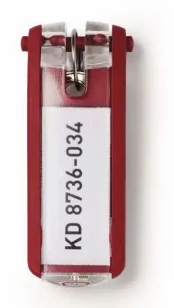 Produktfoto 1 von Durable Schlüsselanhänger Kunstoff Schlüsselring Rot, 6 Per Pack