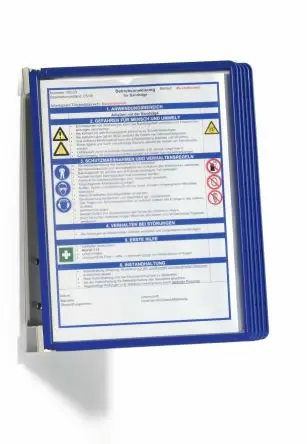 Durable Präsentationsmappe Metall Blau 5-Tafeln H. 325 mm B. 360mm