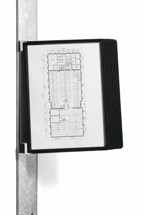 Durable Präsentationsmappe Metall Schwarz 10-Tafeln H. 325 mm B. 260mm