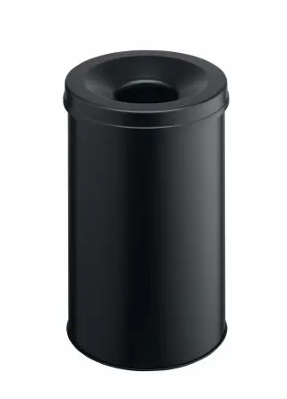 Produktfoto 1 von Durable Safe Stahl Papierkorb 30L Schwarz T 492 mm H. 492 mm B. 492mm Deckel ø 315 mm