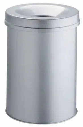Produktfoto 1 von Durable Safe Stahl Mülleimer 30L Grau T 492 mm H. 492 mm B. 492mm Deckel ø 315 mm