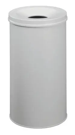 Produktfoto 1 von Durable Waste Basket Safe Round Stahl Mülleimer 60L Grau mit Klapp T 662 mm H. 662 mm B. 662mm Deckel ø 375 mm