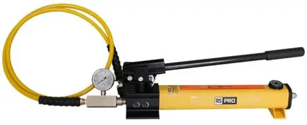 Produktfoto 1 von RS PRO Hydraulik-Handpumpe, 0.901 L Hand, Hub 25.4 mm, 11.26 cm³ / 2.47 cm³, 42.2 kg, 700 bar max., 4.5 kg