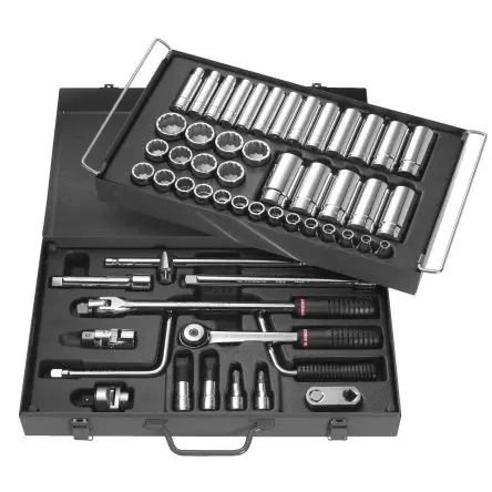 Produktfoto 1 von Facom Steckschlüsselsatz 12.7 mm Vierkant 12-Kant Standard 8, 9, 10, 11, 12, 13, 14, 15, 16, 17, 18, 19, 20, 21, 22, 23,