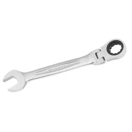 Facom Gabel‑Ring Ratschenschlüssel Mattverchromt 1/2 in, Länge 155 mm