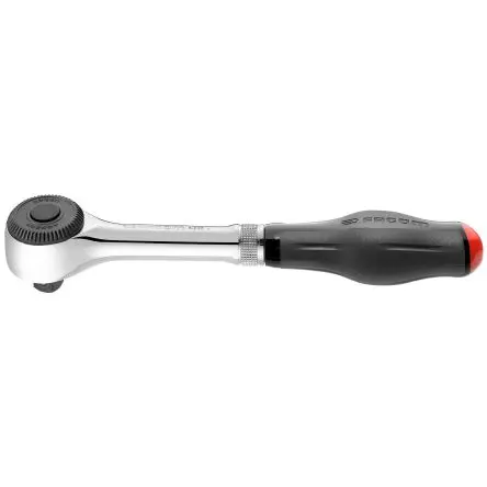 Facom S.360 1/2 in Ratsche Bi-Material, Elastomer Chrom Vanadium Stahl Schließer (NO), Länge 251mm