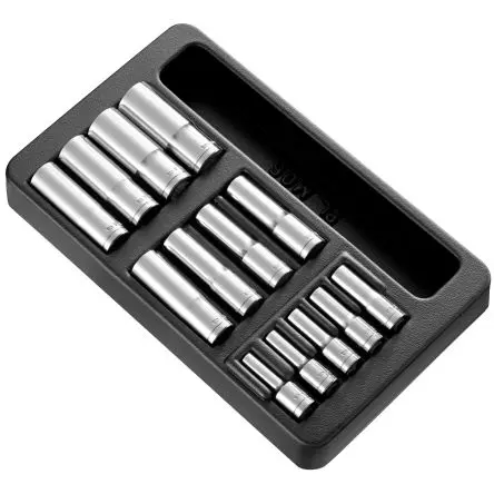 Produktfoto 1 von Facom Steckschlüsselsatz 12.7 mm Vierkant 6-Kant (1/2 in) 12, 13, 14, 15, 16, 17, 18, 19 mm, (3/8 in) 7, 8, 9, 10, 11 mm