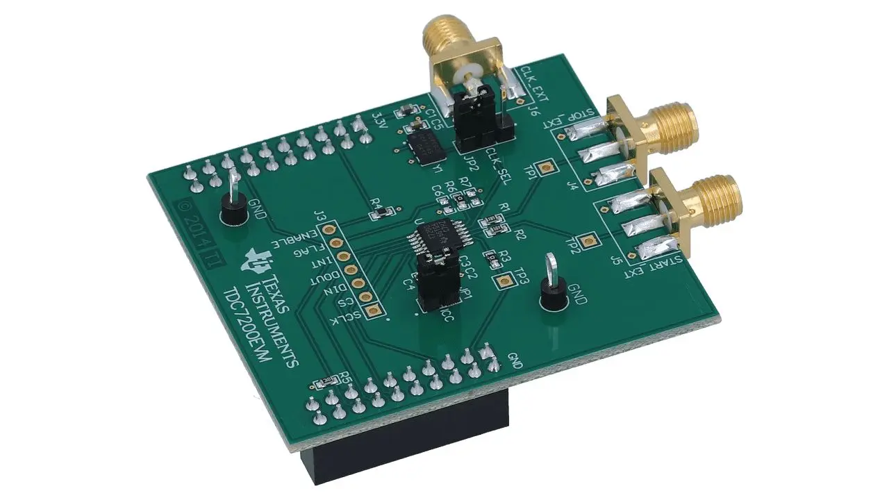 Produktfoto 1 von Texas Instruments Entwicklungskit analog für MSP430 LaunchPad Evaluierungskit, Zeit-zu-Digital-Wandler, TDC7200