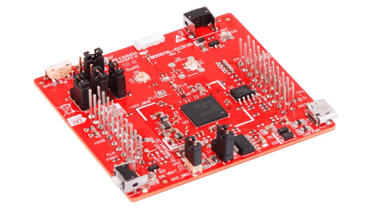 Produktfoto 1 von Texas Instruments SimpleLink Wi-Fi CC3135 Dualband-WLAN-Prozessor BoosterPack-Plug-in-Modul WLAN, Evaluierungsplatine