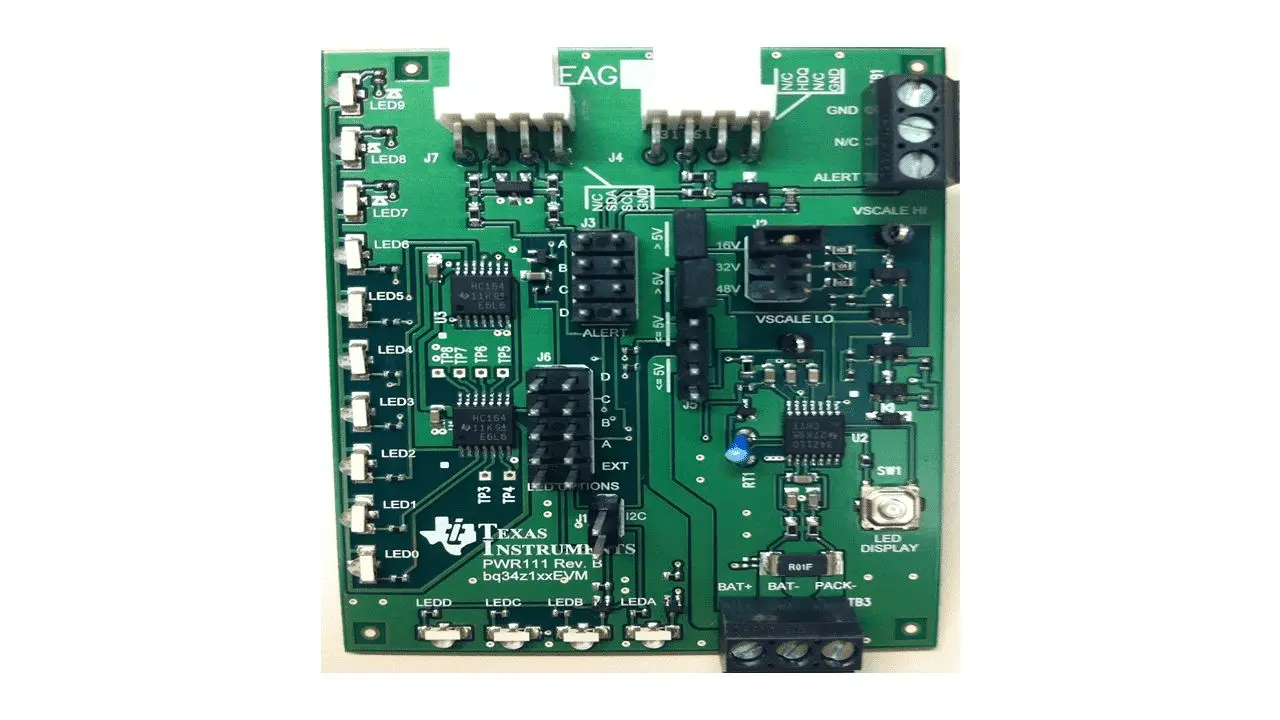 Produktfoto 1 von Texas Instruments BQ34Z100 Entwicklungskit, BQ34Z100EVM 1s bis 16s Impedanzspur Kraftstoffmessgerät