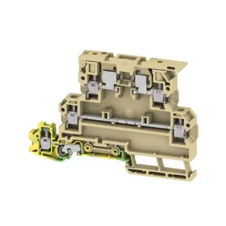 Produktfoto 1 von Weidmüller KDKS Reihenklemme mit Sicherungshalter 2 Gelb, Beige, 4mm², 500V Schraubbefestigung Abgesichert