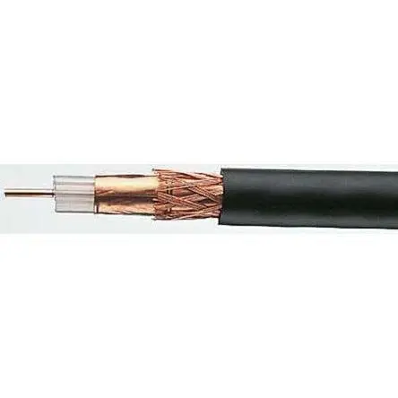 Produktfoto 1 von TE Connectivity CLFH-179 RG179 Koaxialkabel, Verlegekabel, 75 Ω, 100 m, Aussen ø 2.64 mm Außen-ø , Schwarz