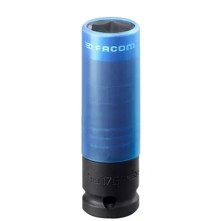 Produktfoto 1 von Facom 1/2 in, 17 mm 6-Kant Schlag-Steckschlüssel lang Chrom-Molybdän-Stahl, 210 mm
