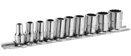 Produktfoto 1 von Facom Steckschlüsselsatz 1/4 in Vierkant 12-Kant 3/16 in, 7/32 in, 1/4 in, 9/32 in, 5/16 in, 11/32 in, 3/8 in, 7/16 in,