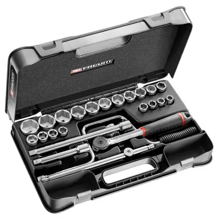 Produktfoto 1 von Facom S.161-3P6U 1/2 Zoll Vierkant zöllig, CrV-Stahl 3/8" , 7/16" , 1/2" , 9/16" , 19/32" , 5/8" , 21/32" , 11/16" ,
