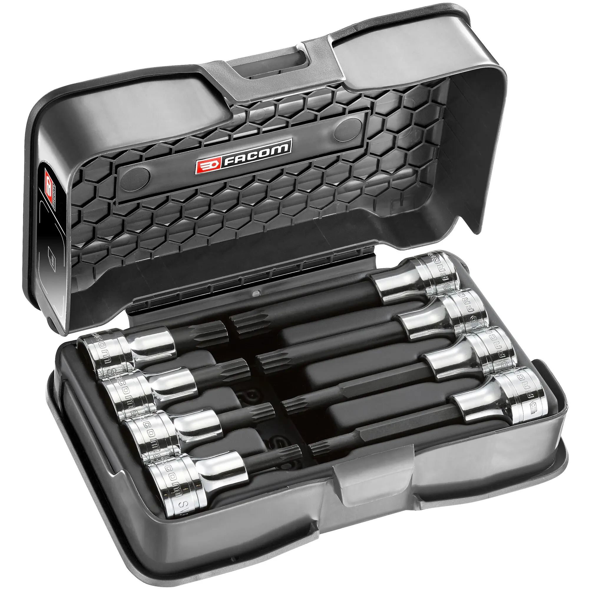 Produktfoto 1 von Facom 1/2 in Vierkant Bit (For screw 60 mm) M6, M8, M10, M12, (For screw 100 mm) M6, M8, M10, M12 8-teilig