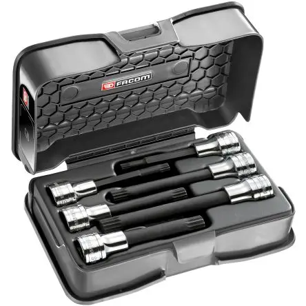 Produktfoto 1 von Facom Schraubendreher Steckschlüsselsatz 1/2 in Vierkant Bit (For screw 100 mm) M6, M8, M10, M12, (For screw 120 mm)