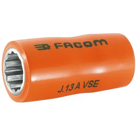 Produktfoto 1 von Facom 3/8 in 12-Kant Buchse SW 14 mm Vierkant x 46mm