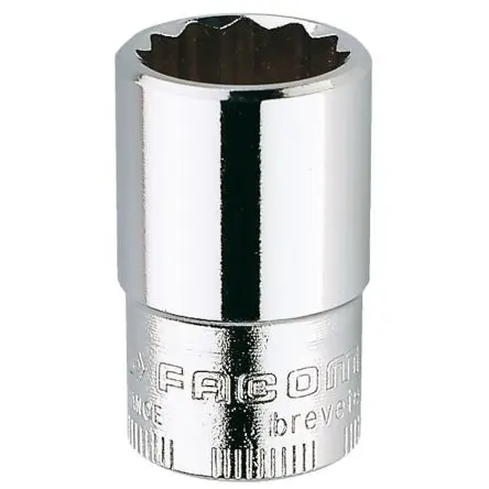 Facom JB.5/16 3/8 Zoll Standardbuchse Steckschlüsseleinsatz 5/16Zoll 12-Punkt x 27 mm