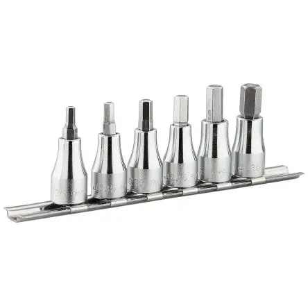 Produktfoto 1 von Facom Steckschlüsselsatz 3/8 in Vierkant Sechskant 4 , 5 , 6 , 7 , 8 , 10 mm 6-teilig