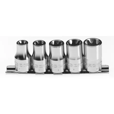Produktfoto 1 von Facom Steckschlüsselsatz 3/8 in Innensechsrund Standard E8, E10, E12, E14, E16 5-teilig
