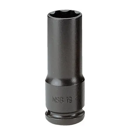 Produktfoto 1 von Facom 1/2 in, 19 mm 6-Kant Schlag-Steckschlüssel lang Chrom-Molybdän-Stahl, 80mm