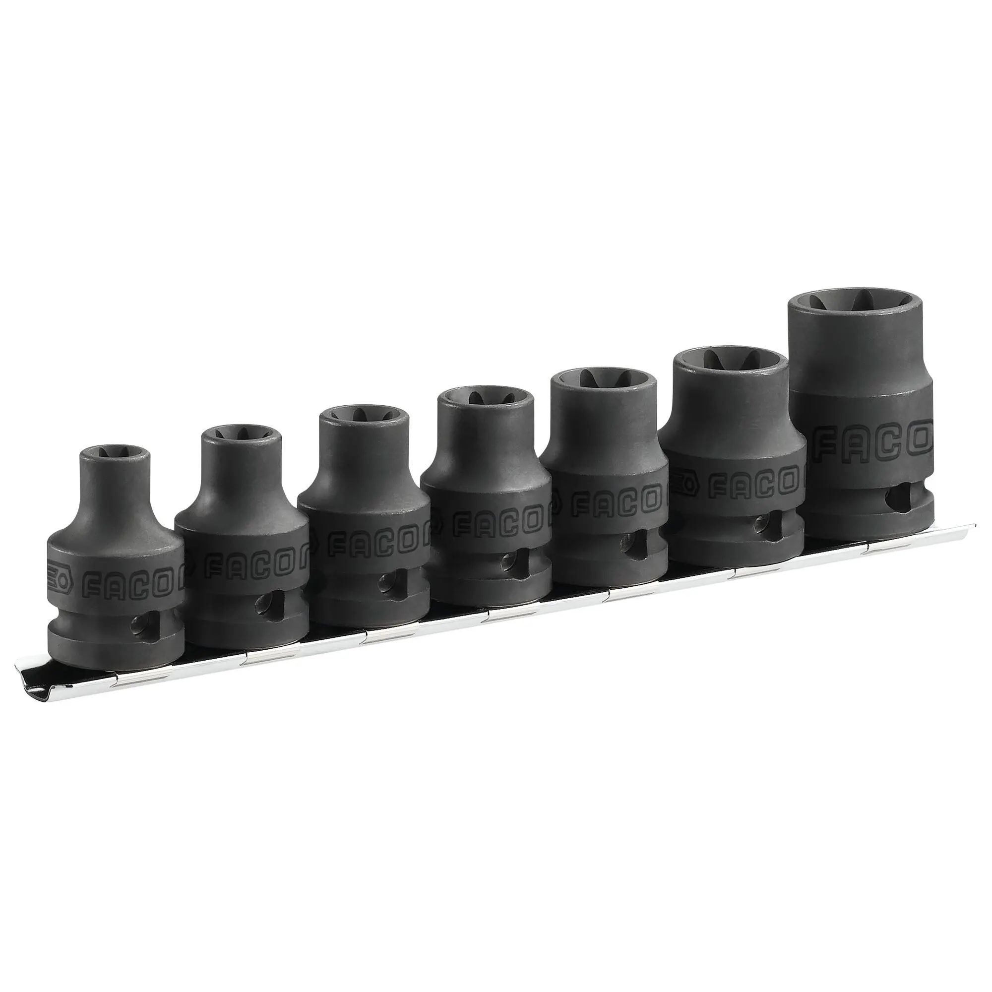 Produktfoto 1 von Facom 1/2 in Innensechsrund Schlag E10, E12, E14, E16, E18, E20, E24 7-teilig